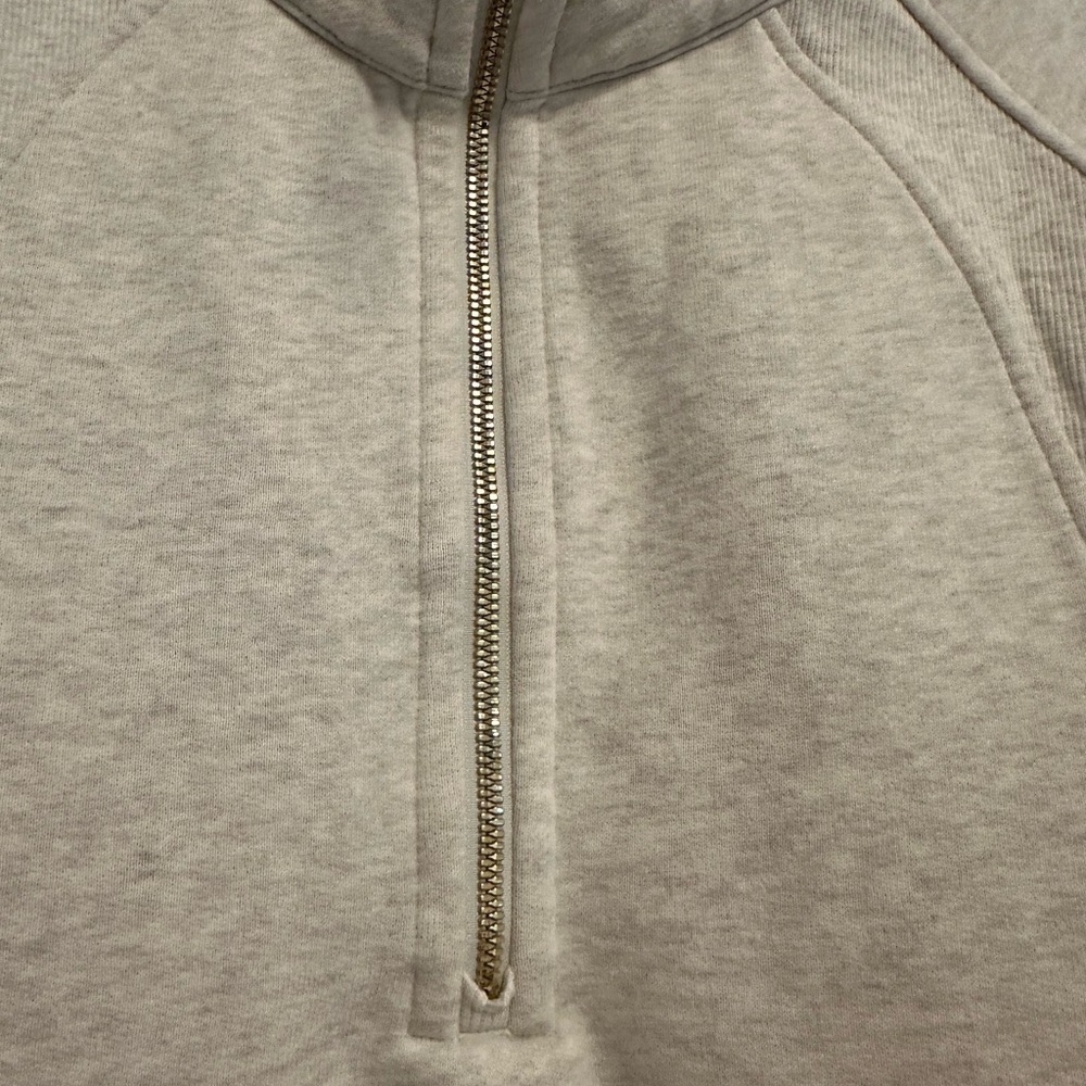 Lululemon oatmeal color half zip Sweatshirt - Picture 3 of 8